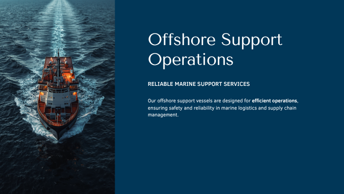 Offshore platform and service vessel support visual
