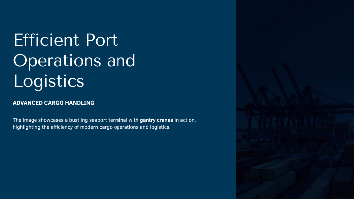 Seaport terminal coordination with cargo cranes and container vessel